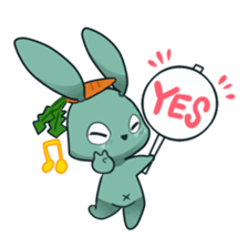 Calm rabbit sticker #13225534