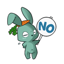 Calm rabbit sticker #13225535
