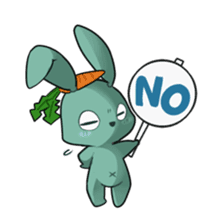 Calm rabbit sticker #13225535