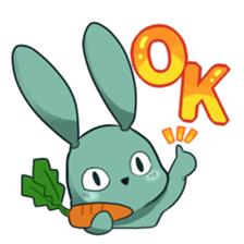 Calm rabbit sticker #13225536