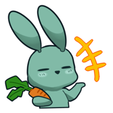 Calm rabbit sticker #13225539
