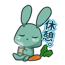 Calm rabbit sticker #13225548