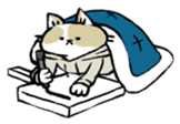 futon and cat sticker #13226914