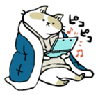 futon and cat sticker #13226915