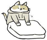 futon and cat sticker #13226923