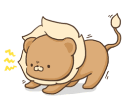 Lion and Kitty, adorable couple. sticker #13227794