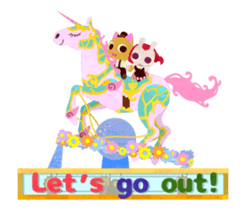 cat and rabbit of automata in love sticker #13227826