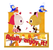 cat and rabbit of automata in love sticker #13227829