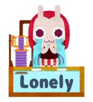 cat and rabbit of automata in love sticker #13227834