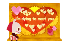 cat and rabbit of automata in love sticker #13227837