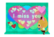 cat and rabbit of automata in love sticker #13227838