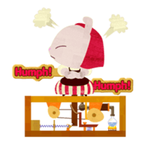 cat and rabbit of automata in love sticker #13227839