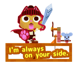 cat and rabbit of automata in love sticker #13227842