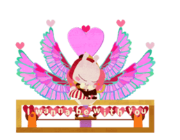 cat and rabbit of automata in love sticker #13227845