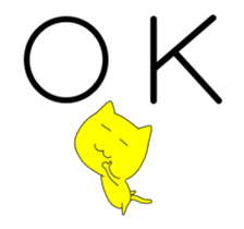 Yellow Cat & White Cat sticker #13228259