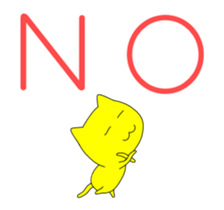 Yellow Cat & White Cat sticker #13228260