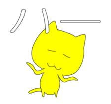 Yellow Cat & White Cat sticker #13228267