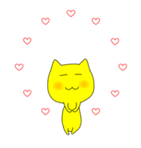 Yellow Cat & White Cat sticker #13228275