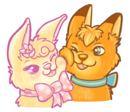 Little foxes Caramel and Souffles sticker #13228753
