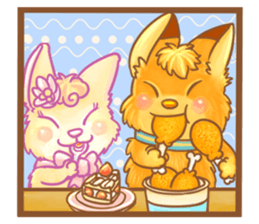 Little foxes Caramel and Souffles sticker #13228756