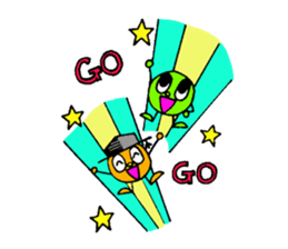 Green Boy and Doctor Orange sticker #13229856