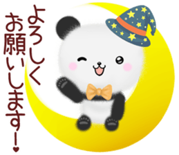 mohu panda3 halloween with black cat sticker #13229915