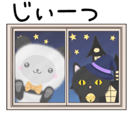 mohu panda3 halloween with black cat sticker #13229922