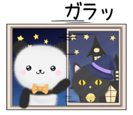 mohu panda3 halloween with black cat sticker #13229923