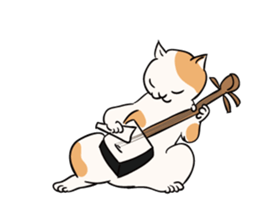 Edo style cats sticker #13230577