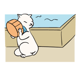 Edo style cats sticker #13230585