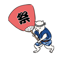 Edo style cats sticker #13230592