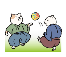 Edo style cats sticker #13230598