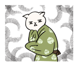 Edo style cats sticker #13230599