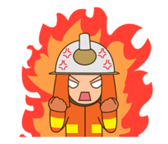adolf the firefighter animated sticker #13231063