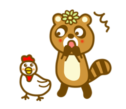 Winter raccoon dog sticker #13231302