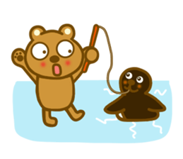 Animal sticker to enjoy the winter sticker #13231347