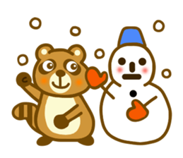 Animal sticker to enjoy the winter sticker #13231361