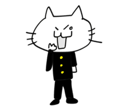 Cat junior high-school student sticker #13232526