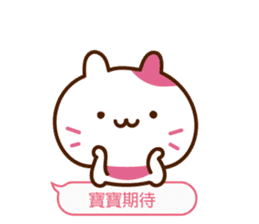 Gemini cat (Minnie pink rabbit series) sticker #13232814