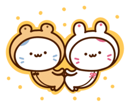 Gemini cat (Minnie pink rabbit series) sticker #13232829