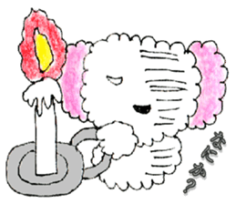 The dog of a pink ear 3. sticker #13233253