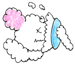 The dog of a pink ear 3. sticker #13233265