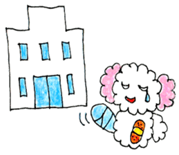 The dog of a pink ear 3. sticker #13233267