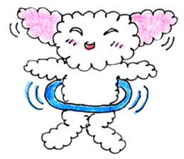 The dog of a pink ear 3. sticker #13233268