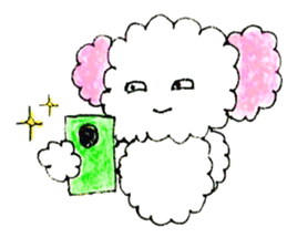 The dog of a pink ear 3. sticker #13233270