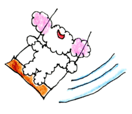 The dog of a pink ear 3. sticker #13233272