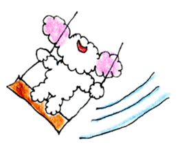 The dog of a pink ear 3. sticker #13233272