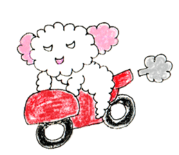 The dog of a pink ear 3. sticker #13233273