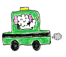 The dog of a pink ear 3. sticker #13233274