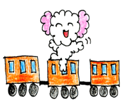 The dog of a pink ear 3. sticker #13233275